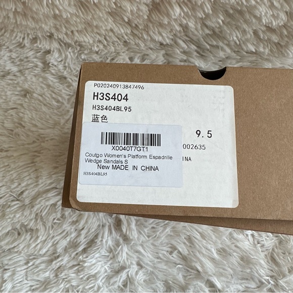 Coutgo Womens Platform Espadrille Wedge Sandal New In Box Size 9.5 - Picture 8 of 8